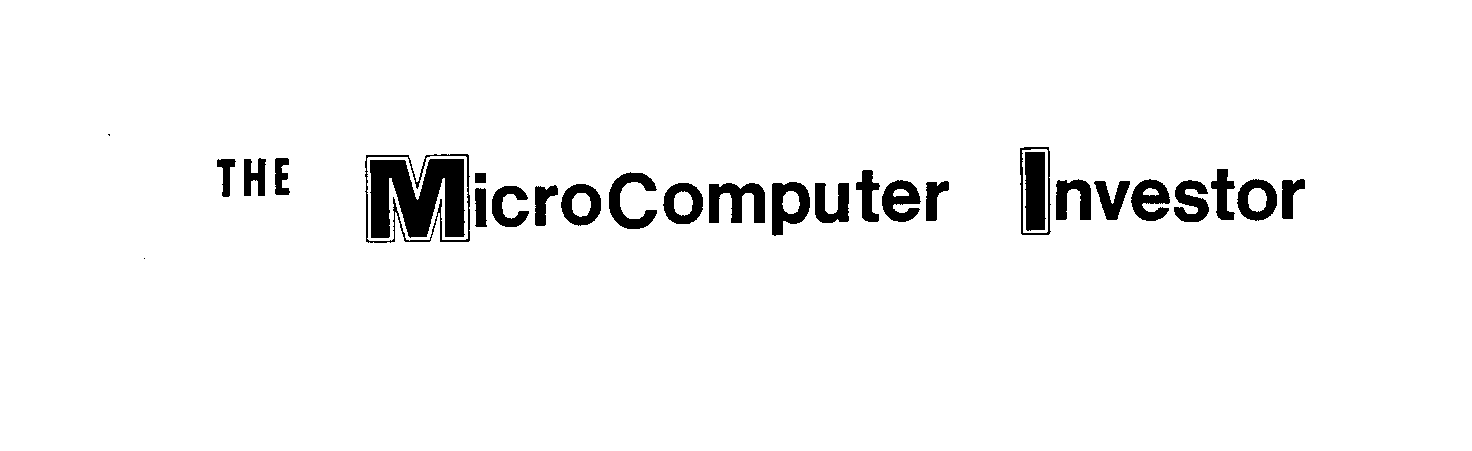 THE MICROCOMPUTER INVESTOR