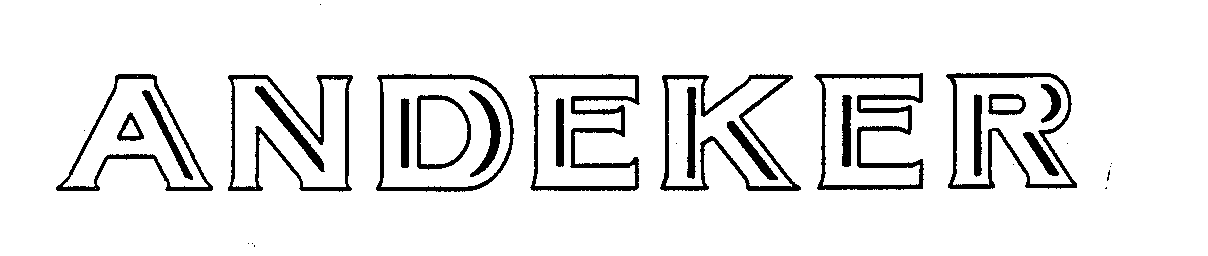 Trademark Logo ANDEKER