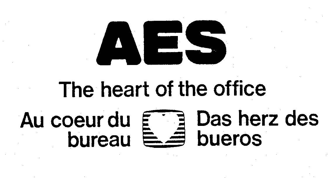 Trademark Logo AES THE HEART OF THE OFFICE AU COEUR DU BUREAU DAS HERZ DES BUEROS