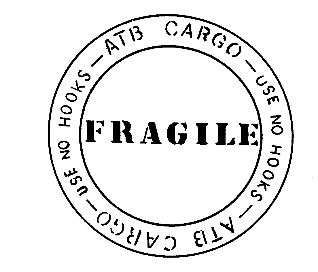  FRAGILE ATB CARGO-USE NO HOOKS-ATB CARGO-USE NO HOOKS