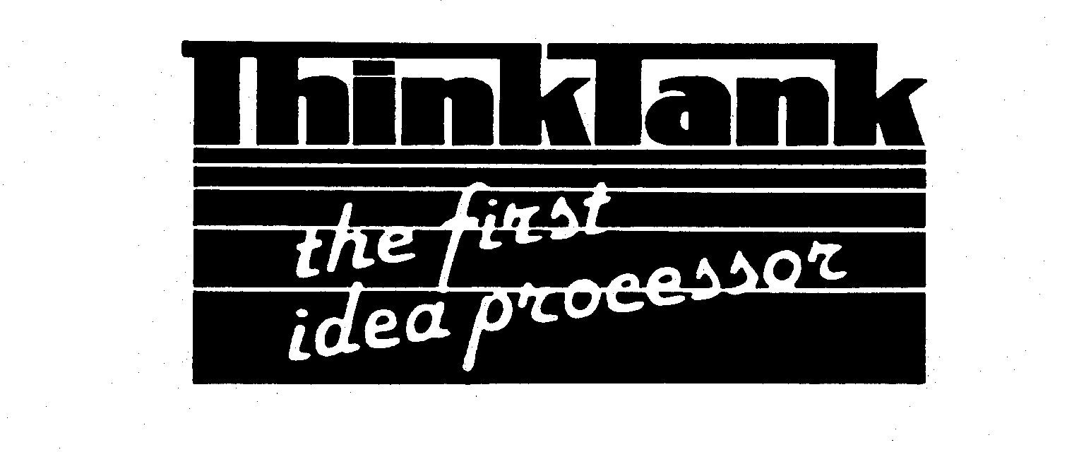  THINKTANK THE FIRST IDEA PROCESSOR