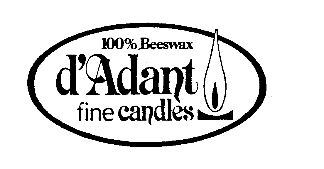 Trademark Logo 100% BEESWAX D'ADANT FINE CANDLES