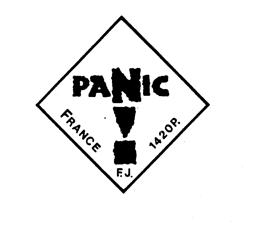 Trademark Logo PANIC! FRANCE F.J. 1420P.