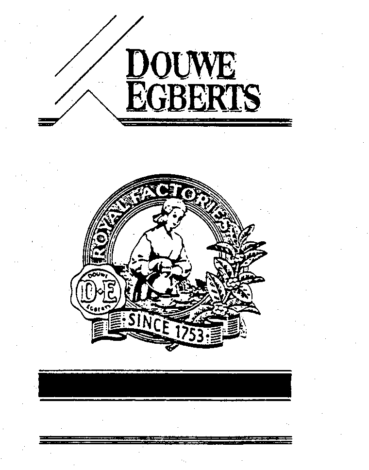 Trademark Logo DOUWE EGBERTS ROYAL FACTORIES DE SINCE 1753