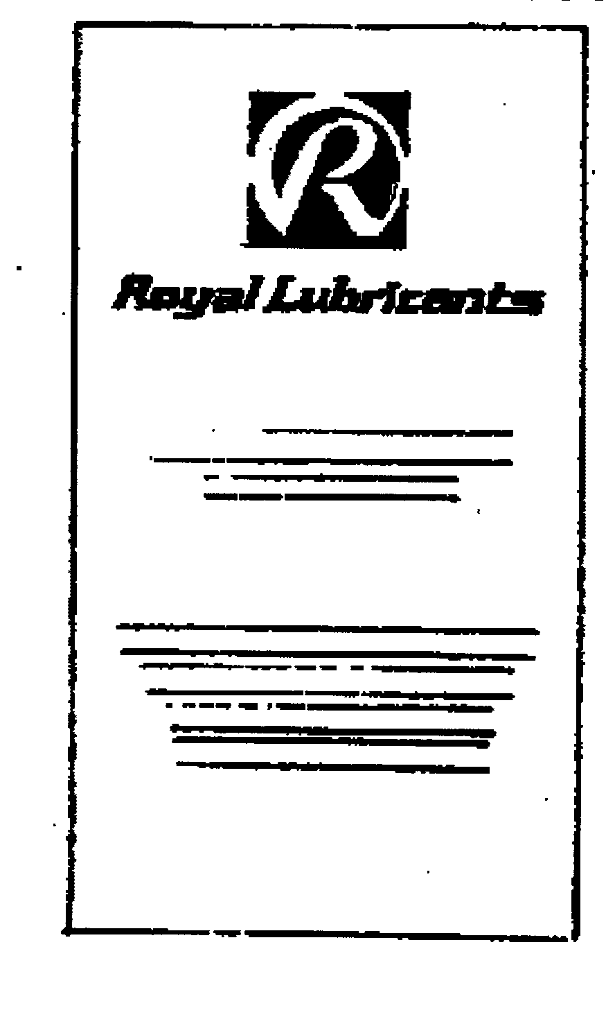  ROYAL LUBRICANTS R