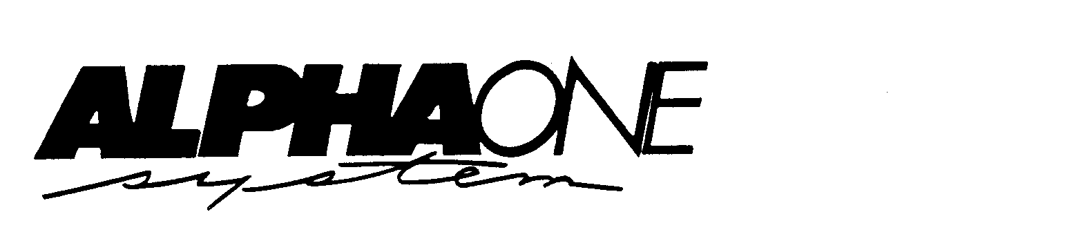Trademark Logo ALPHAONE SYSTEM