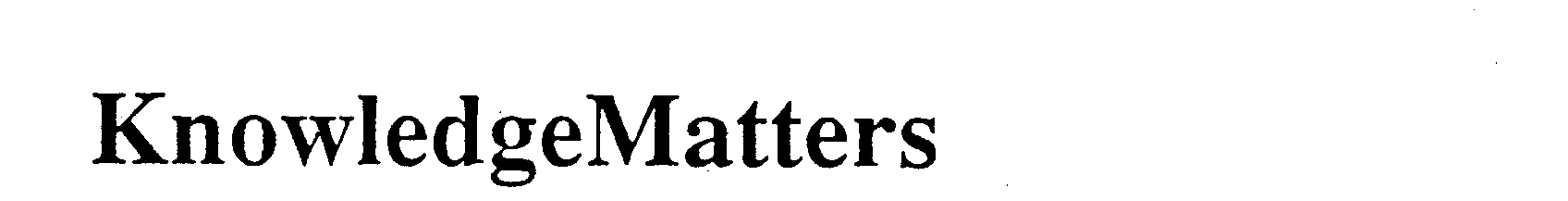 Trademark Logo KNOWLEDGEMATTERS