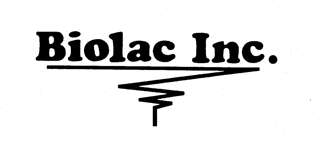Trademark Logo BIOLAC INC.