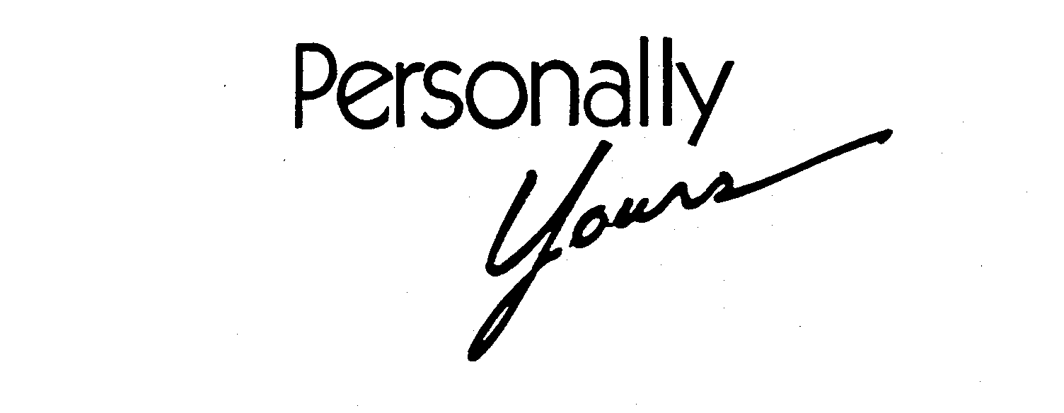 Trademark Logo PERSONALLY YOURS