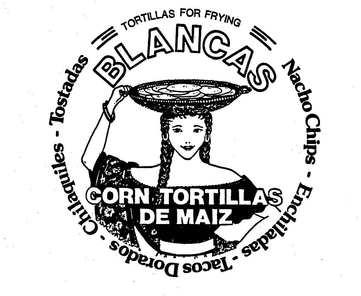 BLANCAS CORN TORTILLAS DE MAIZ TORTILLAS FOR FRYING NACHO CHIPS-ENCHILADAS-TACOS DORADOS-CHILAQUILES-TOSTADES