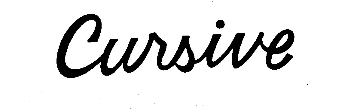  CURSIVE