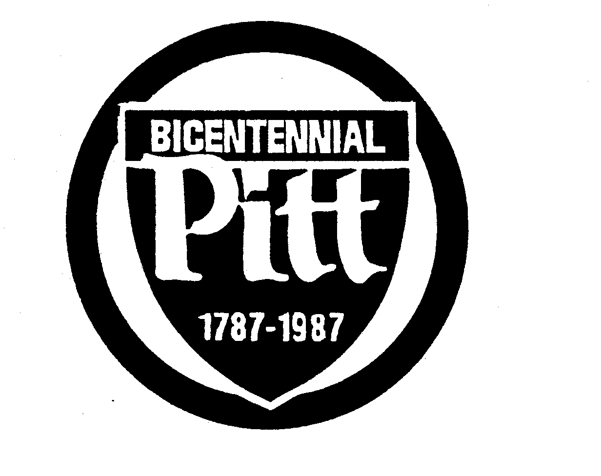 Trademark Logo BICENTENNIAL PITT 1787-1987