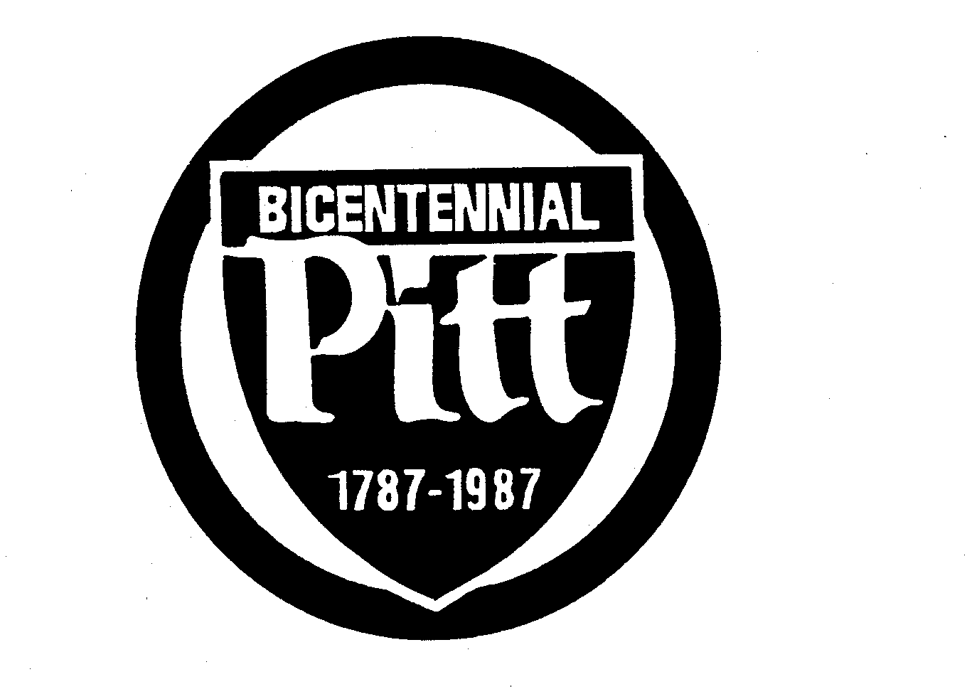 Trademark Logo BICENTENNIAL PITT 1787-1987