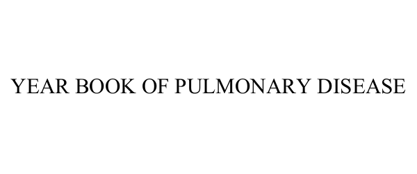  YEAR BOOK OF PULMONARY DISEASE