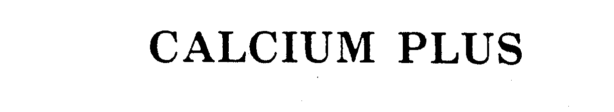 Trademark Logo CALCIUM PLUS