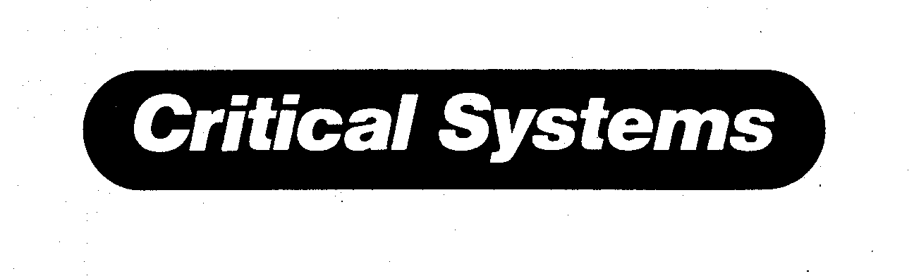 Trademark Logo CRITICAL SYSTEMS