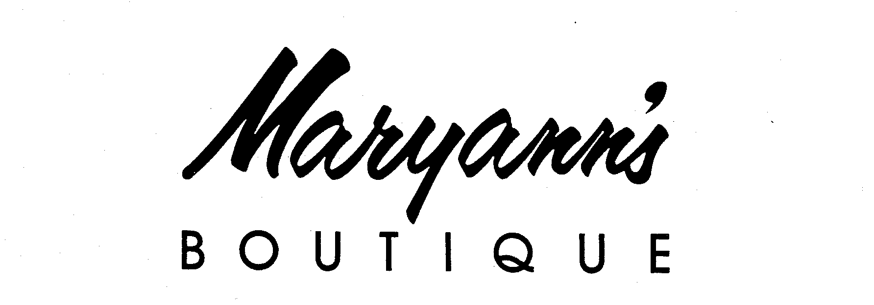 Trademark Logo MARYANN'S BOUTIQUE