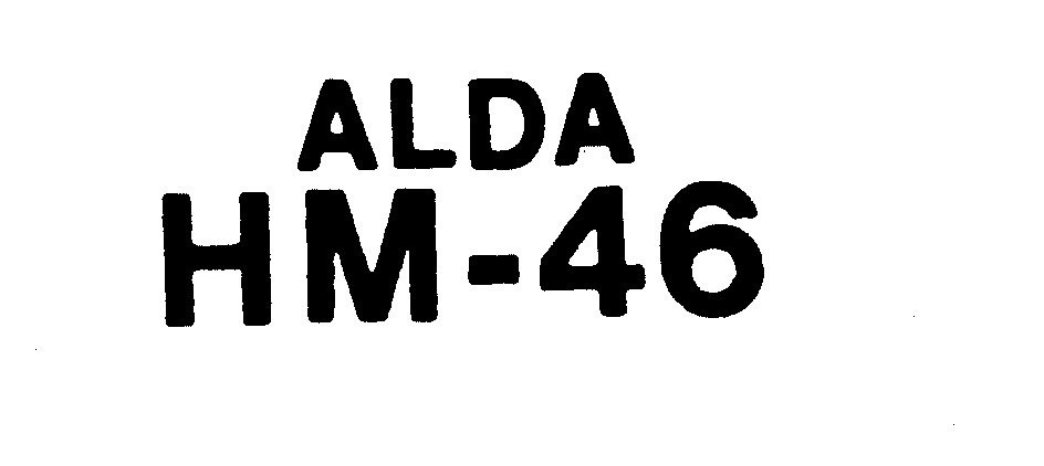 Trademark Logo ALDA HM-46