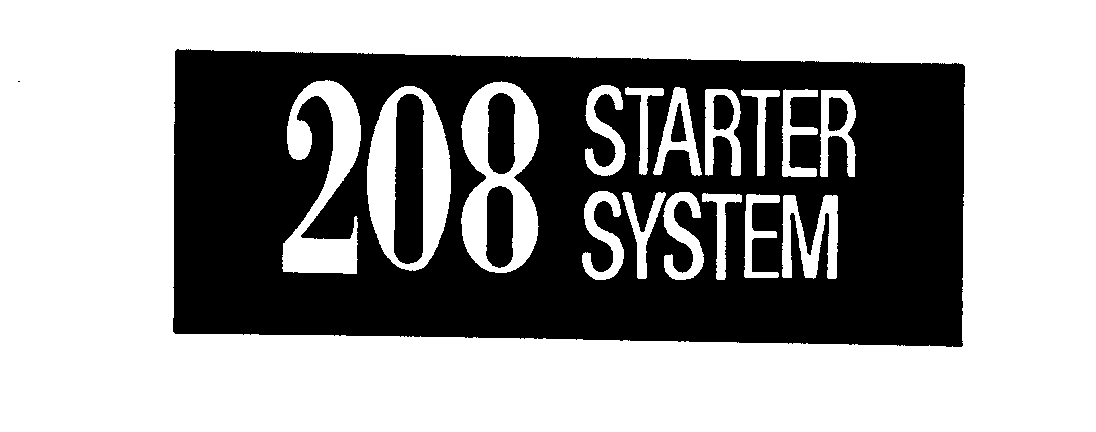 Trademark Logo 208 STARTER SYSTEM