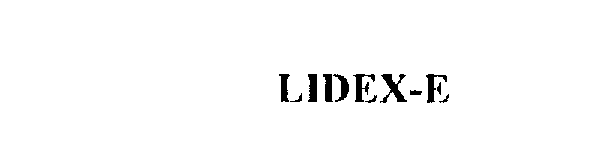 Trademark Logo LIDEX-E