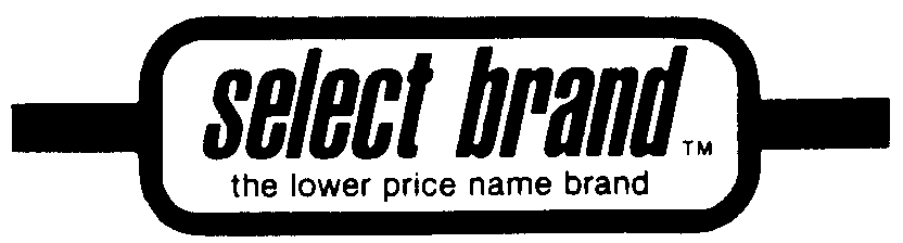 Trademark Logo SELECT BRAND THE LOWER PRICE NAME BRAND