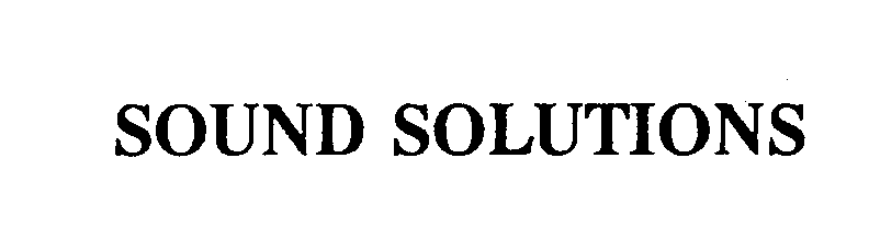 SOUND SOLUTIONS