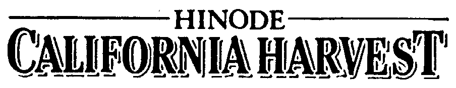 Trademark Logo HINODE CALIFORNIA HARVEST