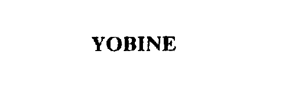 Trademark Logo YOBINE