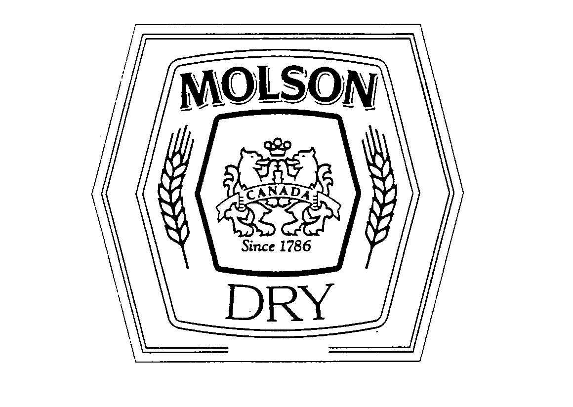 Trademark Logo MOLSON DRY CANADA SINCE 1786