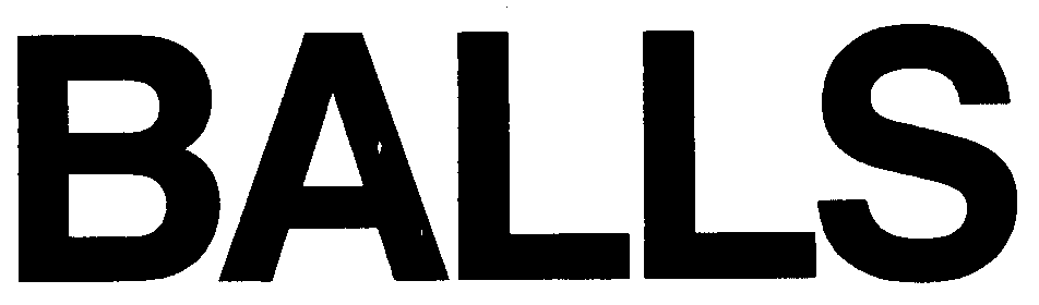 Trademark Logo BALLS