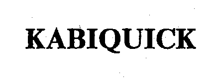 Trademark Logo KABIQUICK