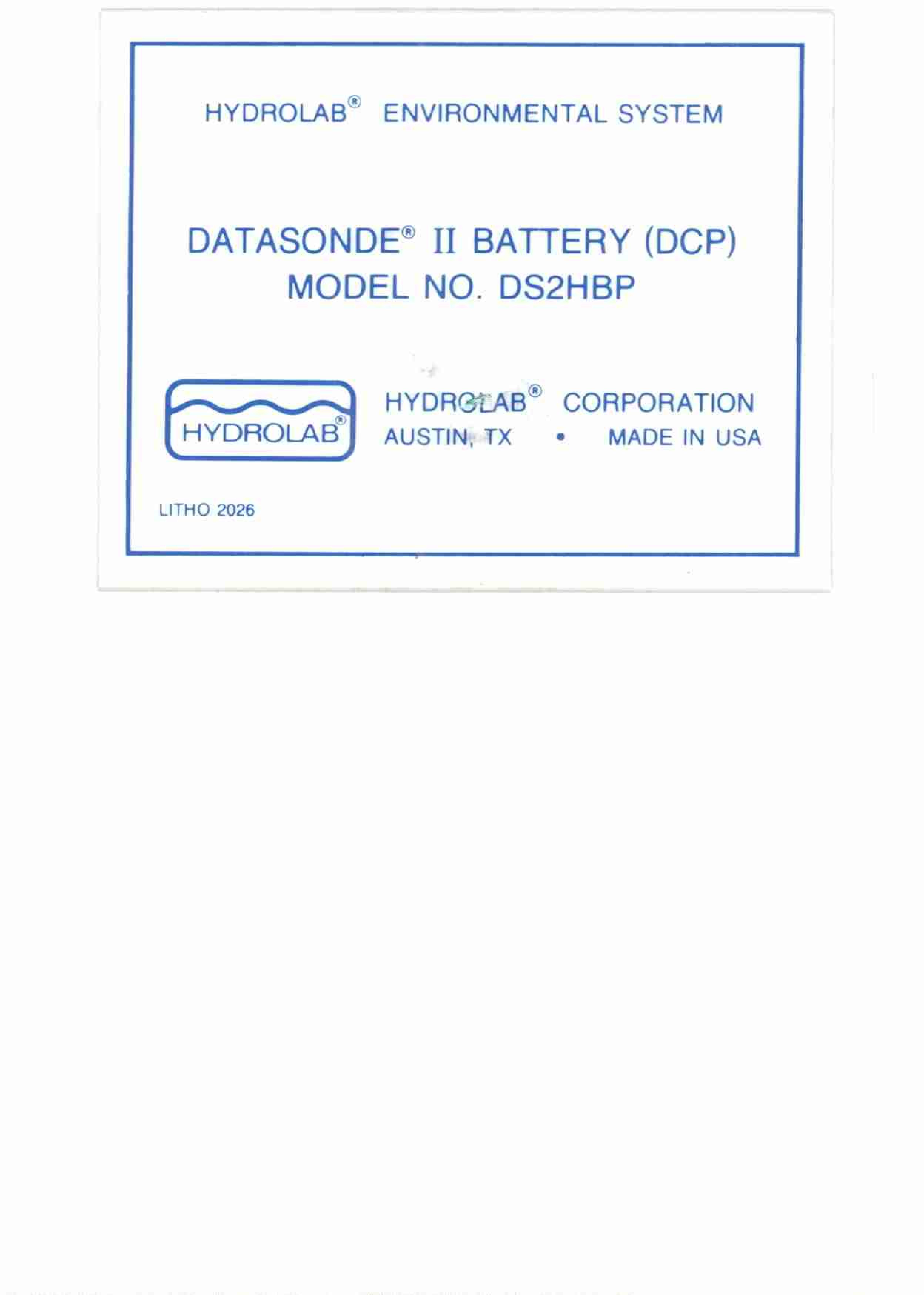  DATASONDE