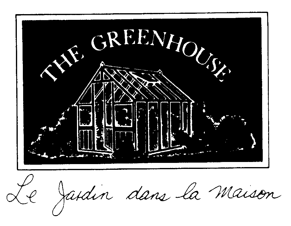 Trademark Logo THE GREENHOUSE LE JARDIN DANS LA MAISON