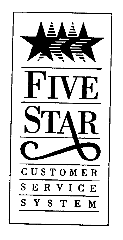 Trademark Logo FIVE STAR CUSTOMER SERVICE SYSTEM