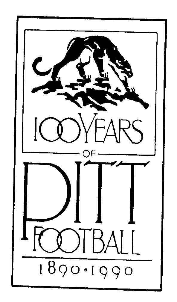 Trademark Logo 100 YEARS OF PITT FOOTBALL 1890-1990