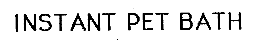 Trademark Logo INSTANT PET BATH