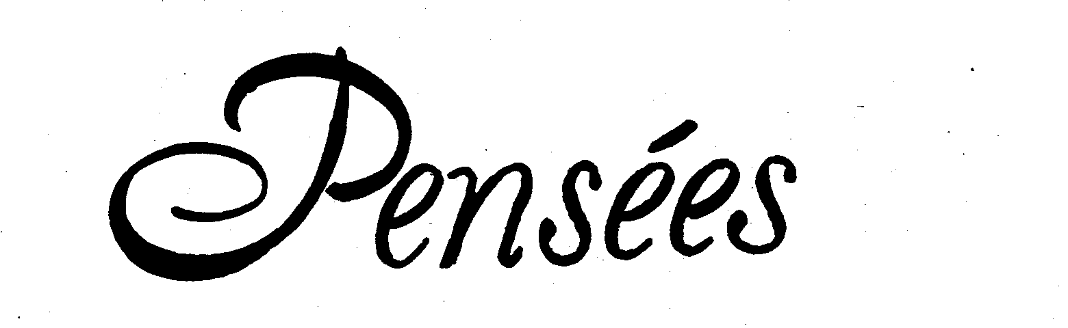  PENSEES