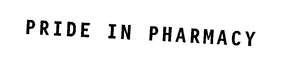 Trademark Logo PRIDE IN PHARMACY