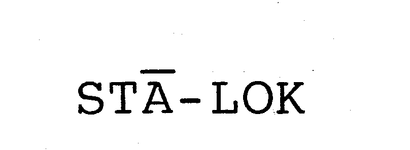 Trademark Logo STA-LOK