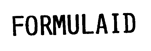 Trademark Logo FORMULAID
