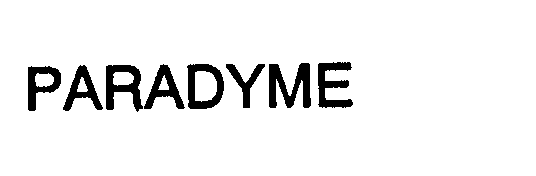 Trademark Logo PARADYME