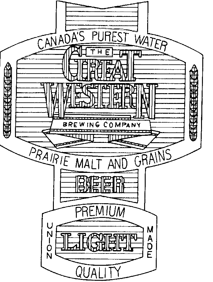  THE GREAT WESTERN BREWING COMPANY BEER LIGHT CANADA'S PUREST WATER PRAIRIE MALT AND GRAINS PREMIUM QUALITY UNION MADE