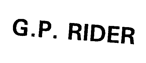 Trademark Logo G.P. RIDER