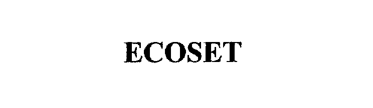 Trademark Logo ECOSET