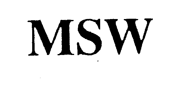 Trademark Logo MSW