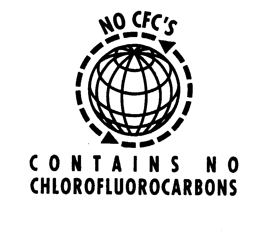  NO CFC'S CONTAINS NO CHLOROFLUOROCARBONS