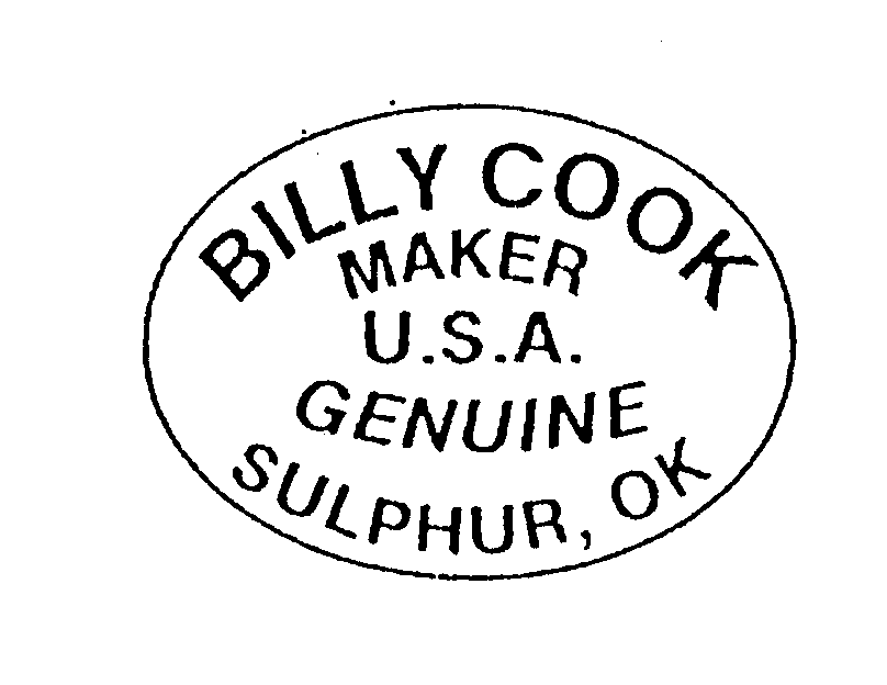 Trademark Logo BILLY COOK MAKER U.S.A. GENUINE SULPHUR, OK