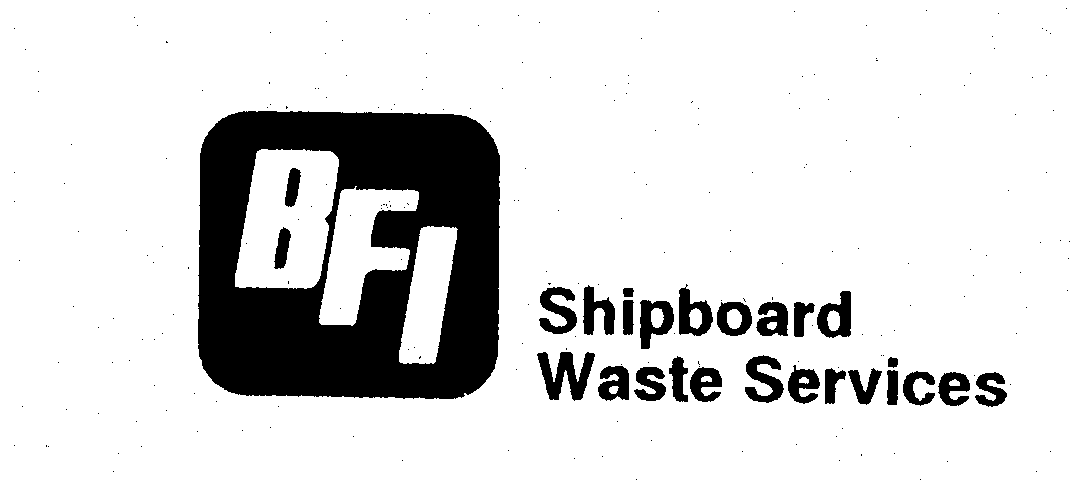 Trademark Logo BFI SHIPBOARD WASTE SERVICES
