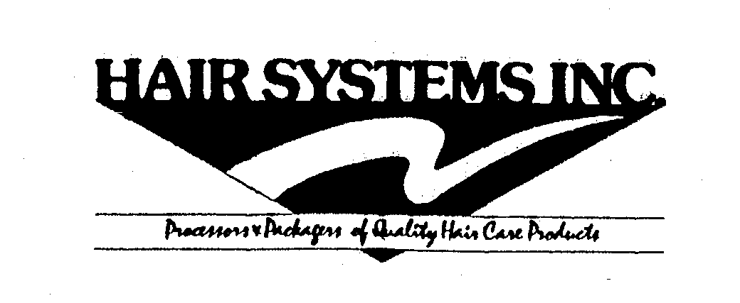 Trademark Logo HAIR SYSTEMS INC. PROCESSORS & PACKAGERS OF QUALITY HAIR CARE PRODUCTS