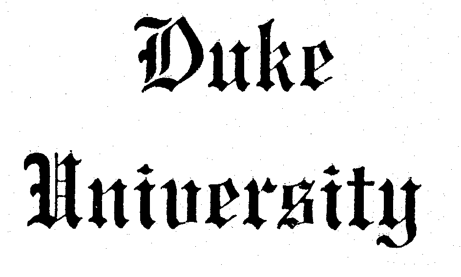 Trademark Logo DUKE UNIVERSITY